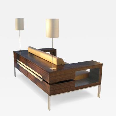 Aymeric Lefort Reflet Sofa in Ebony and Sycamore Wood Multifunctions by Aymeric Lefort