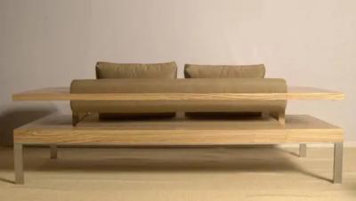 Aymeric Lefort Sofa Horizon in Ash Olive wood by Aymeric Lefort