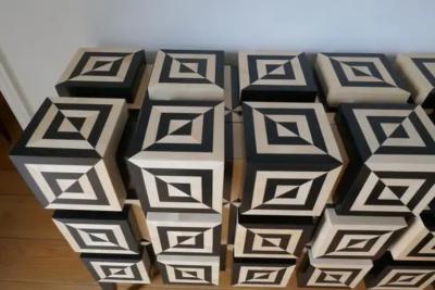 Aymeric Lefort Tow Doors Buffet Ondulation 2 Sycomore and Black Sycomore by Aymeric Lefort