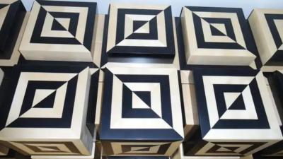 Aymeric Lefort Tow Doors Buffet Ondulation 2 Sycomore and Black Sycomore by Aymeric Lefort