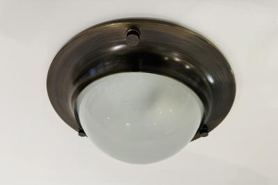 Azucena Azucena Aged Brass 19 60 Italian Mid Century Flush Ceiling Lamp
