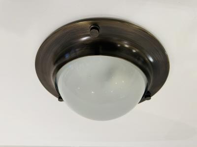 Azucena Azucena Aged Brass 19 60 Italian Mid Century Flush Ceiling Lamp
