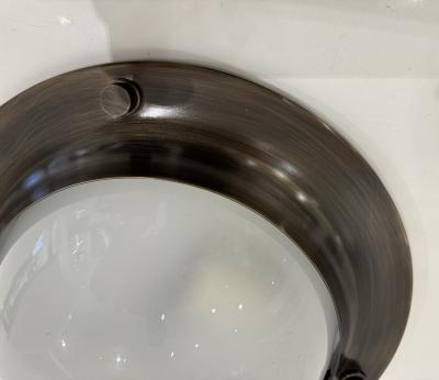 Azucena Azucena Aged Brass 19 60 Italian Mid Century Flush Ceiling Lamp