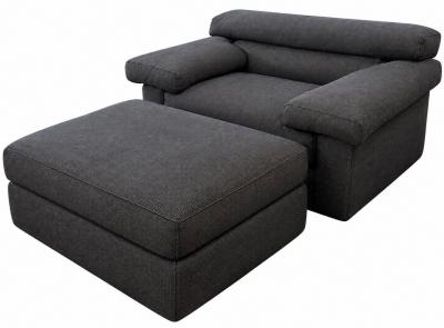 B B Italia Erasmo Pair Lounge Chairs Ottomans by Afra Tobia Scarpa 1970