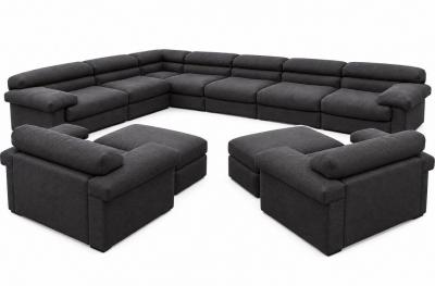 B B Italia Erasmo Pair Lounge Chairs Ottomans by Afra Tobia Scarpa 1970