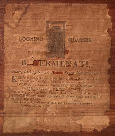 B Cermenati Federal Eglomise Looking Glass Made by B Cermenati