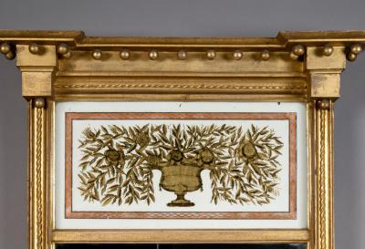 B Cermenati Federal Eglomise Looking Glass Made by B Cermenati