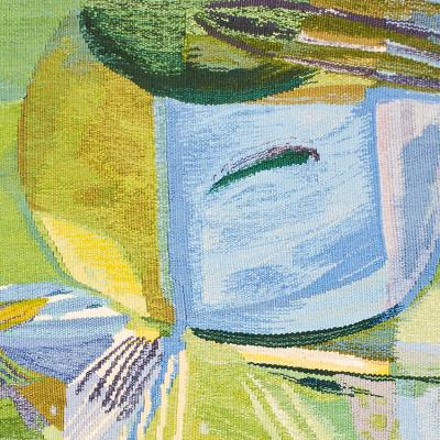 B Feldman SPRING SONG VIBRANT ABSTRACT CZECH TAPESTRY IN WOOL BY B FELDMAN