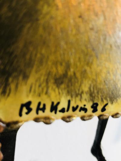 B H Kelvin SIGNED MONUMENTAL BRUTALIST MIXED METAL AND NAIL WALL SCULPTURE