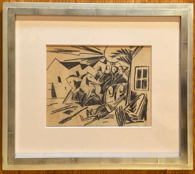 B la K d r Cubist Cityscape