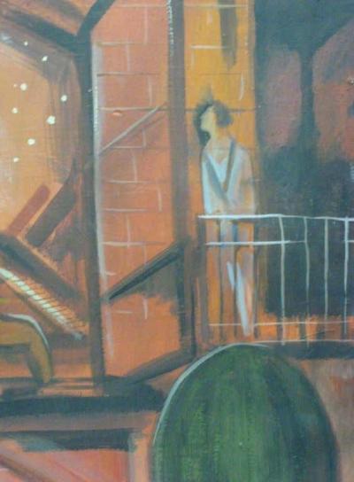 B la K d r Painting Oil Street Scene Signed Bela Kadar