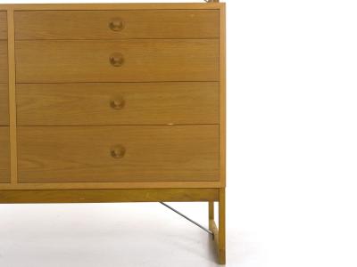B rge Mogensen B rge Mogensen Danish Mid Century Modern Oak Bookcase Cabinet over Dresser
