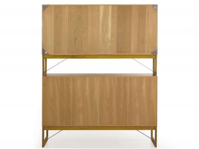B rge Mogensen B rge Mogensen Danish Mid Century Modern Oak Bookcase Cabinet over Dresser