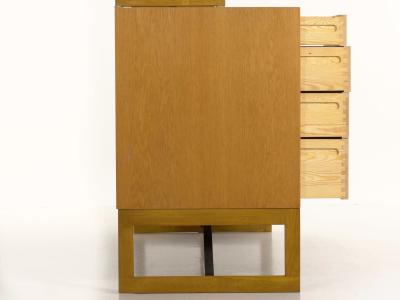 B rge Mogensen B rge Mogensen Danish Mid Century Modern Oak Bookcase Cabinet over Dresser