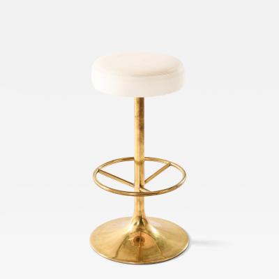 B rje Johanson Set of 4 Bar Stools in Brass and Imitation Leather by B rje Johanson 1960s