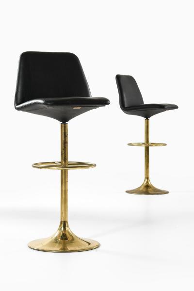 B rje Johanson Set of Four Bar Stools by B rje Johanson 1950s