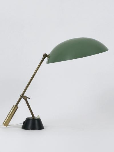 BAG Turgi Bronzewarenfabrik AG Turgi Elegant Mid Century Adjustable Table Lamp or Desk Light by BAG Turgi 1950s