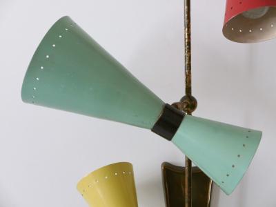 BAG Turgi Bronzewarenfabrik AG Turgi Exceptional Three Armed Diabolo Sconce or Ceiling Fixture by BAG Turgi 1950s