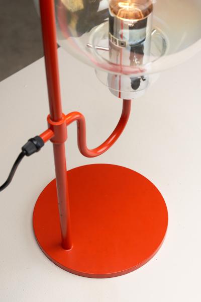 BAG Turgi Bronzewarenfabrik AG Turgi Iridescent Glass and Metal Table Lamp by BAG Turgi 1960s