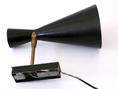 BAG Turgi Bronzewarenfabrik AG Turgi Rare Elegant Mid Century Modern Diabolo Sconce by BAG Turgi Switzerland 1950s