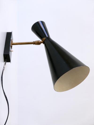BAG Turgi Bronzewarenfabrik AG Turgi Rare Elegant Mid Century Modern Diabolo Sconce by BAG Turgi Switzerland 1950s