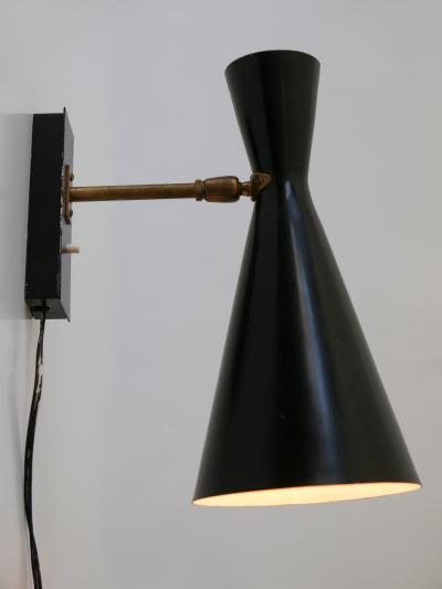 BAG Turgi Bronzewarenfabrik AG Turgi Rare Elegant Mid Century Modern Diabolo Sconce by BAG Turgi Switzerland 1950s