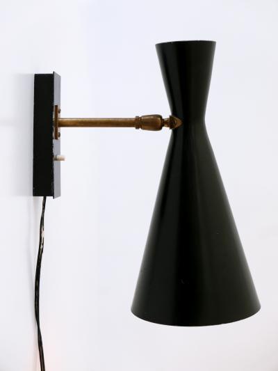 BAG Turgi Bronzewarenfabrik AG Turgi Rare Elegant Mid Century Modern Diabolo Sconce by BAG Turgi Switzerland 1950s