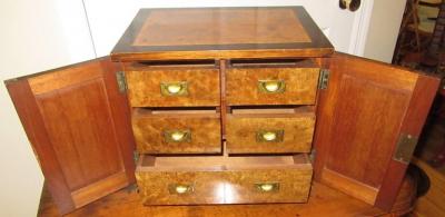 BALTIC KARELIAN BIRCHWOOD COLLECTORS CHEST