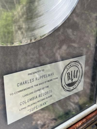 BARBARA STREISAND SUPERMAN RIAA CERTIFIED SALES AWARD