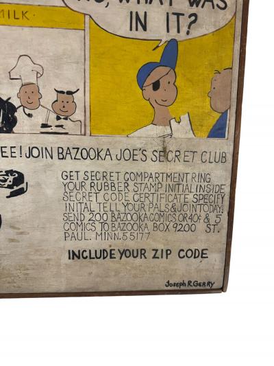 BAZOOKA JOE COMIC STRIP ART PAINTING BY JOSEPH R GERRY