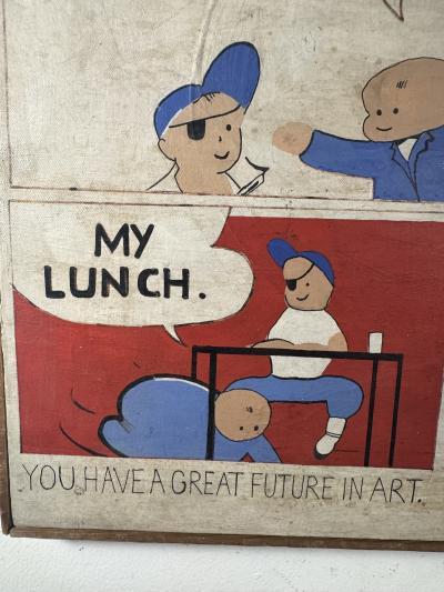 BAZOOKA JOE COMIC STRIP ART PAINTING BY JOSEPH R GERRY