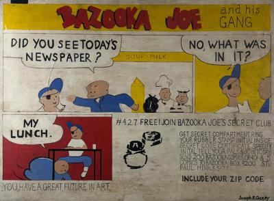 BAZOOKA JOE COMIC STRIP ART PAINTING BY JOSEPH R GERRY