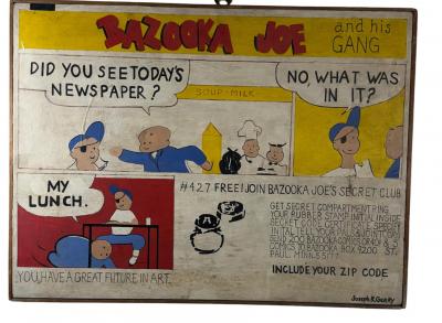 BAZOOKA JOE COMIC STRIP ART PAINTING BY JOSEPH R GERRY