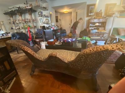 BEAUTIFUL ANTIQUE BURMESE HAND CARVED ANIMALIER SETTEE