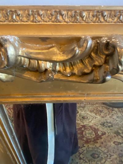 BEAUTIFUL ANTIQUE GILT BAROQUE FRAME MIRROR