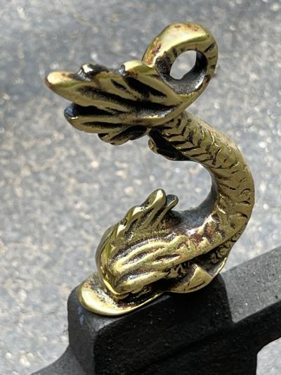 BEAUTIFUL ART DECO BRASS DOLPHIN ANDIRONS