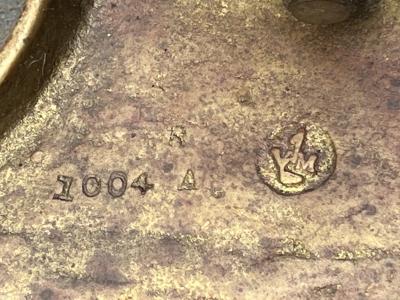 BEAUTIFUL ART DECO BRASS DOLPHIN ANDIRONS