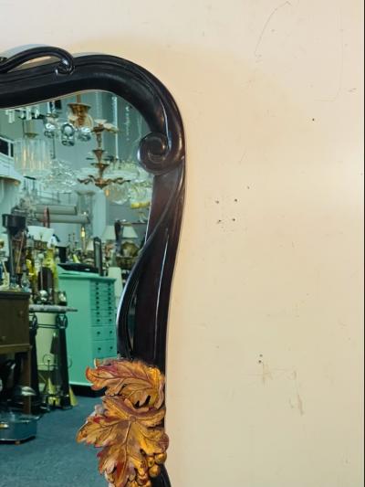 BEAUTIFUL CARVED ART NOUVEAU BUNCH OF GRAPES AND BIRDS MIRROR