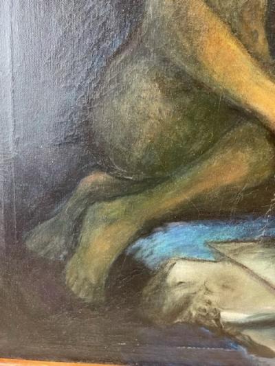 BEAUTIFUL MUTED ABSTRACT NUDE PAINTING