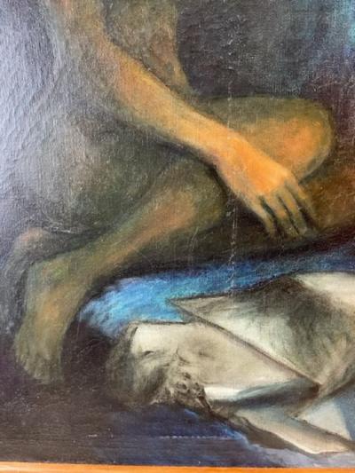 BEAUTIFUL MUTED ABSTRACT NUDE PAINTING