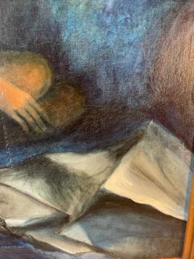 BEAUTIFUL MUTED ABSTRACT NUDE PAINTING