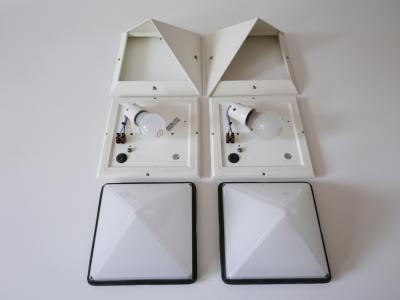 BEGA Leuchten Set of Two Medium Outdoor Wall Lamps or Sconces by Bega 1980s Germany