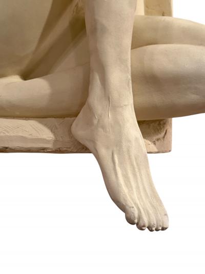 BILLY MACK THREE DIMENSIONAL SEATED NUDE SAND COMPOSITION WALL SCULPTURE BY BILLY MACK