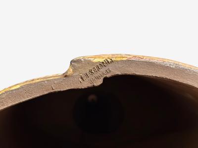 BJ Keramik Large Table Lamp Brown Stoneware Denmark 1960s