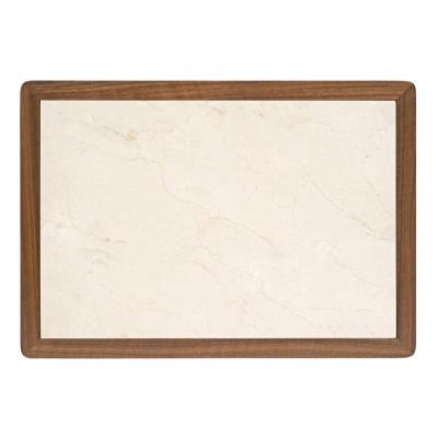 BK Limited Edition BK Antiques LLC Art Deco Walnut and Marble Side Table