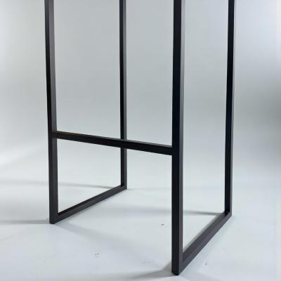 BK Limited Edition BK Antiques LLC Black Metal Bar Stool With Upholstered Seat