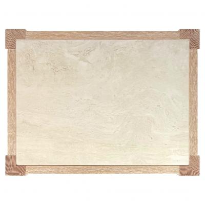 BK Limited Edition BK Antiques LLC Pair of Cerused Oak Travertine Nightstands