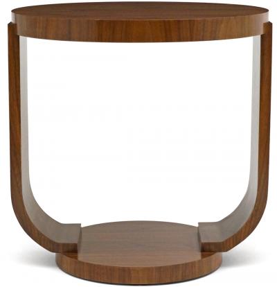 BK Limited Edition BK Antiques LLC Round Art Deco Walnut Table