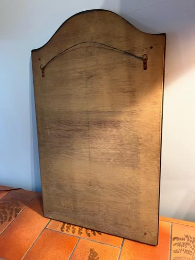 BLACK AND CLEAR ART DECO ENGRAVED MIRROR