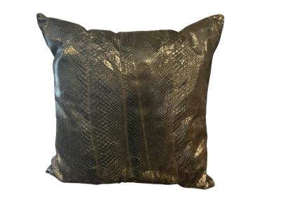 BLACK SNAKESKIN THROW PILLOW